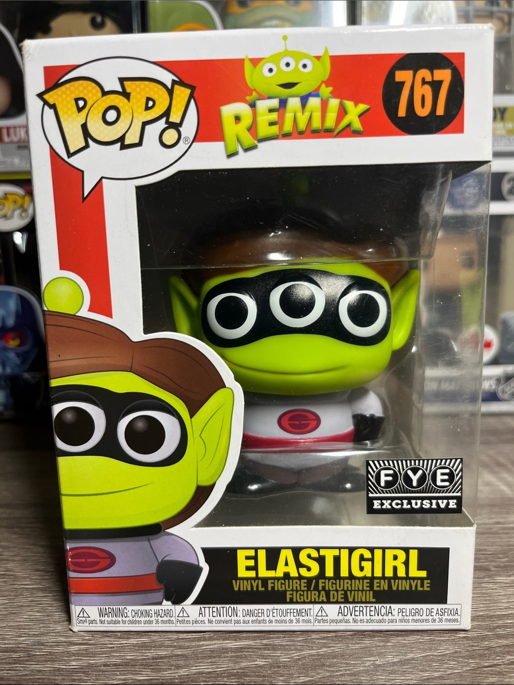 Funko Pop! Remix Elastigirl Vinyl Figure - Green, Black, Brown, Red, White